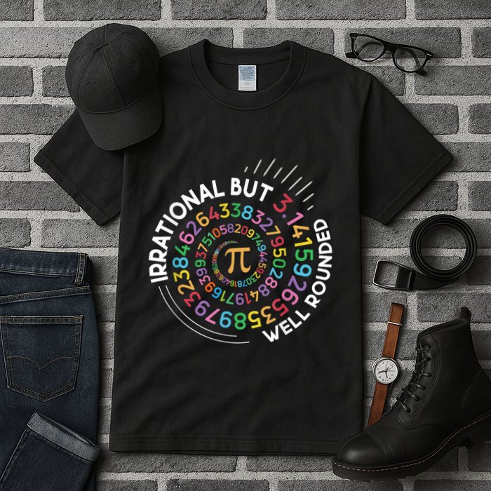 Irrational But Well Rounded Pi Day Math Teacher Student Geek Tall T-Shirt