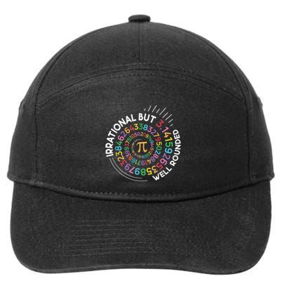 Irrational But Well Rounded Pi Day Math Teacher Student Geek 7-Panel Snapback Hat