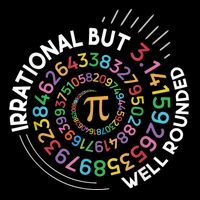Irrational But Well Rounded Pi Day Math Teacher Student Geek Bucket Hat