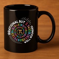 Irrational But Well Rounded Pi Day Math Teacher Student Geek 11oz C Handle Ceramic Mug