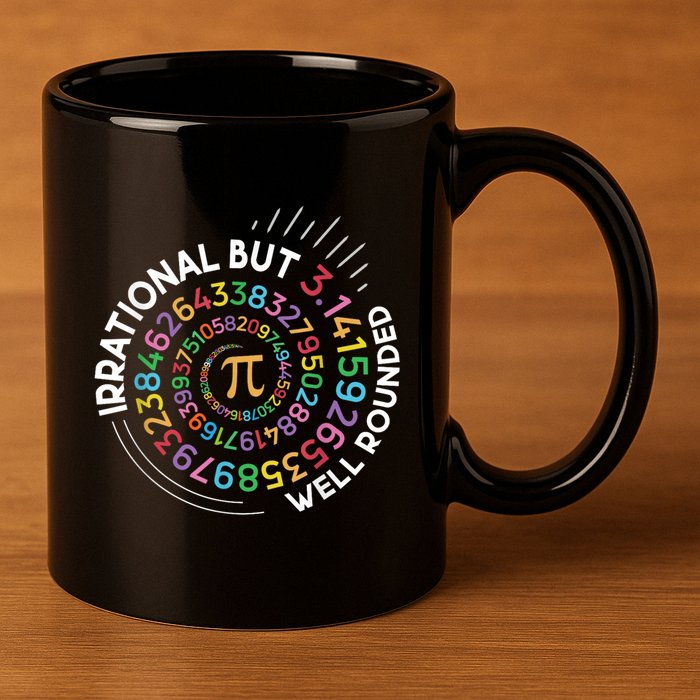 Irrational But Well Rounded Pi Day Math Teacher Student Geek 11oz C Handle Ceramic Mug