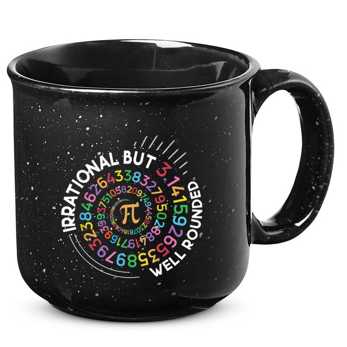 Irrational But Well Rounded Pi Day Math Teacher Student Geek 15oz Campfire Ceramic Mug