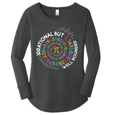 Irrational But Well Rounded Pi Day Math Teacher Student Geek Women's Perfect Tri Tunic Long Sleeve Shirt