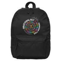 Irrational But Well Rounded Pi Day Math Teacher Student Geek 16 in Basic Backpack