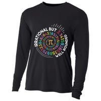 Irrational But Well Rounded Pi Day Math Teacher Student Geek Cooling Performance Long Sleeve Crew