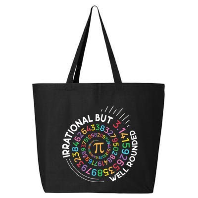 Irrational But Well Rounded Pi Day Math Teacher Student Geek 25L Jumbo Tote