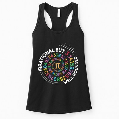 Irrational But Well Rounded Pi Day Math Teacher Student Geek Womens Tank Top