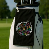 Irrational But Well Rounded Pi Day Math Teacher Student Geek Golf Towel