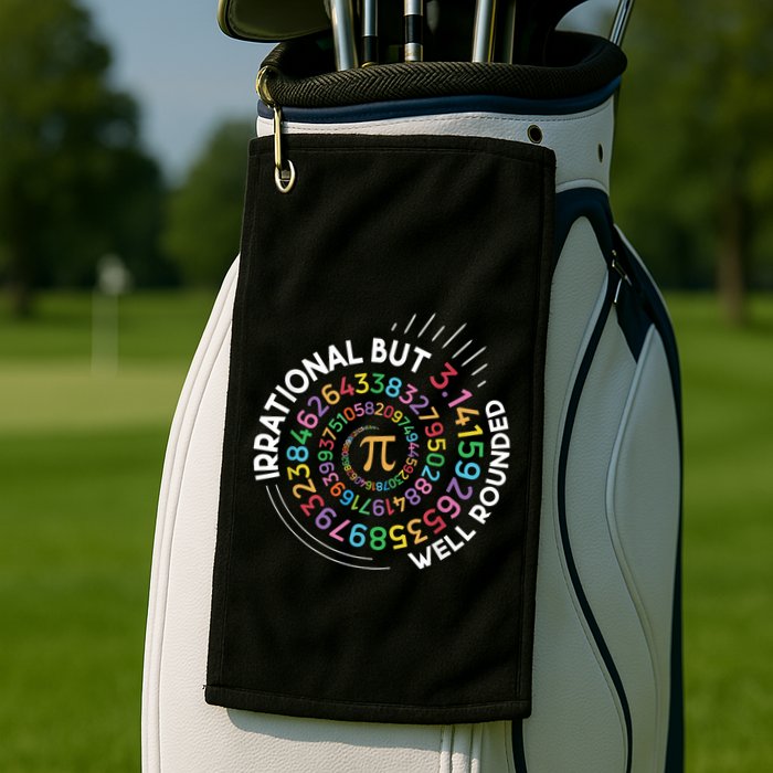 Irrational But Well Rounded Pi Day Math Teacher Student Geek Golf Towel