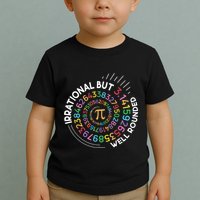 Irrational But Well Rounded Pi Day Math Teacher Student Geek Toddler T-Shirt