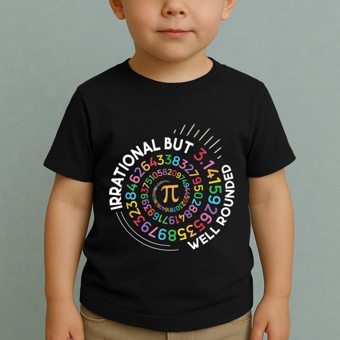 Irrational But Well Rounded Pi Day Math Teacher Student Geek Toddler T-Shirt
