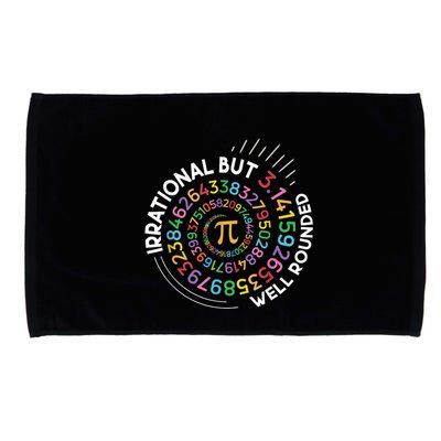 Irrational But Well Rounded Pi Day Math Teacher Student Geek Microfiber Hand Towel