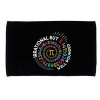 Irrational But Well Rounded Pi Day Math Teacher Student Geek Microfiber Hand Towel