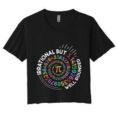 Irrational But Well Rounded Pi Day Math Teacher Student Geek Crop Top
