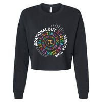 Irrational But Well Rounded Pi Day Math Teacher Student Geek Cropped Pullover Crew