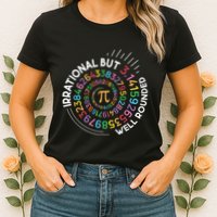Irrational But Well Rounded Pi Day Math Teacher Student Geek Womens T-Shirt