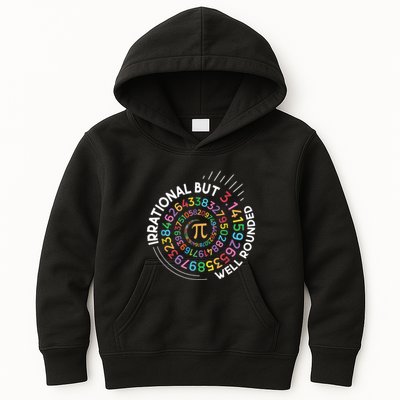 Irrational But Well Rounded Pi Day Math Teacher Student Geek Kids Hoodie