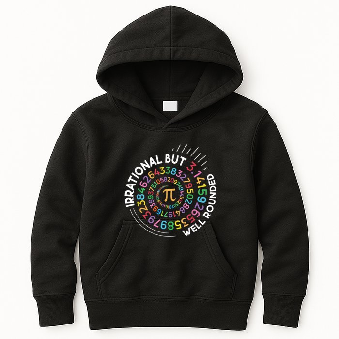 Irrational But Well Rounded Pi Day Math Teacher Student Geek Kids Hoodie