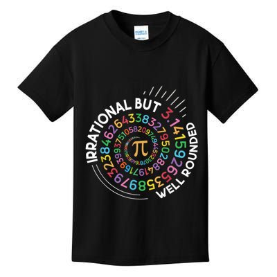Irrational But Well Rounded Pi Day Math Teacher Student Geek Kids T-Shirt