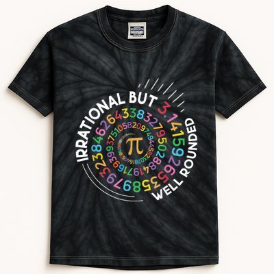 Irrational But Well Rounded Pi Day Math Teacher Student Geek Kids Tie-Dye T-Shirt