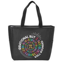 Irrational But Well Rounded Pi Day Math Teacher Student Geek Zip Tote Bag