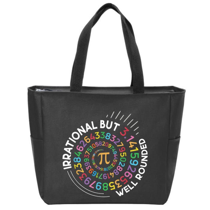 Irrational But Well Rounded Pi Day Math Teacher Student Geek Zip Tote Bag