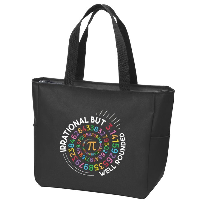 Irrational But Well Rounded Pi Day Math Teacher Student Geek Zip Tote Bag