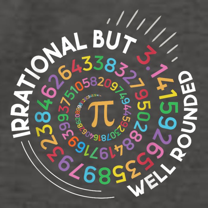 Irrational But Well Rounded Pi Day Math Teacher Student Geek Vector Backpack