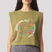 Irrational But Well Rounded Pi Day Math Teacher Student Geek Garment-Dyed Women's Muscle Tee