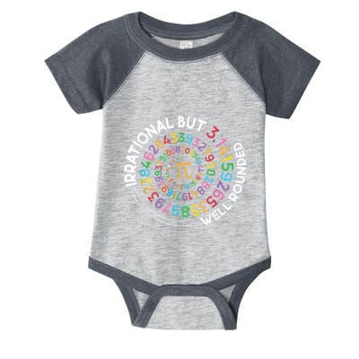 Irrational But Well Rounded Pi Day Math Teacher Student Geek Infant Baby Jersey Bodysuit