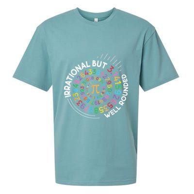 Irrational But Well Rounded Pi Day Math Teacher Student Geek Sueded Cloud Jersey T-Shirt