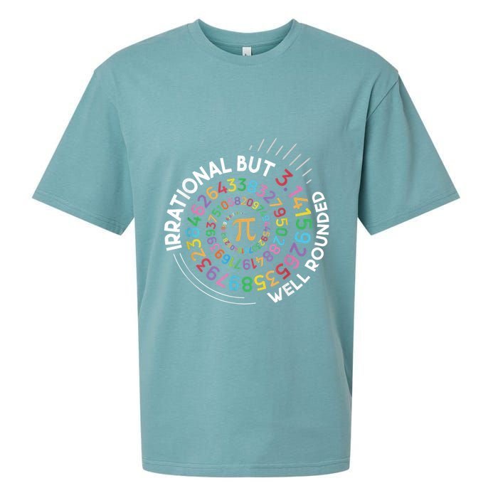 Irrational But Well Rounded Pi Day Math Teacher Student Geek Sueded Cloud Jersey T-Shirt