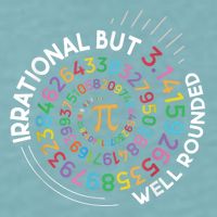 Irrational But Well Rounded Pi Day Math Teacher Student Geek Sueded Cloud Jersey T-Shirt