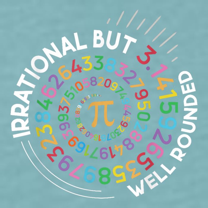 Irrational But Well Rounded Pi Day Math Teacher Student Geek Sueded Cloud Jersey T-Shirt