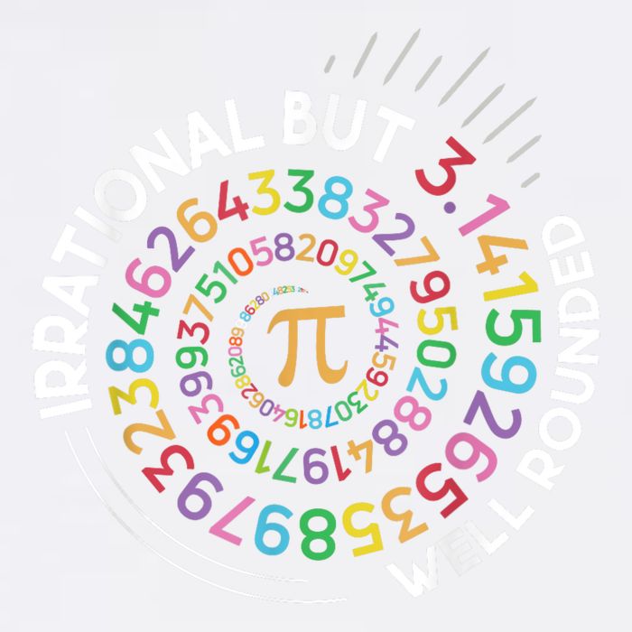Irrational But Well Rounded Pi Day Math Teacher Student Geek Garment-Dyed Sweatshirt