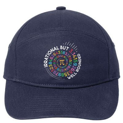 Irrational But Well Rounded Pi Day Math Teacher Student Geek 7-Panel Snapback Hat