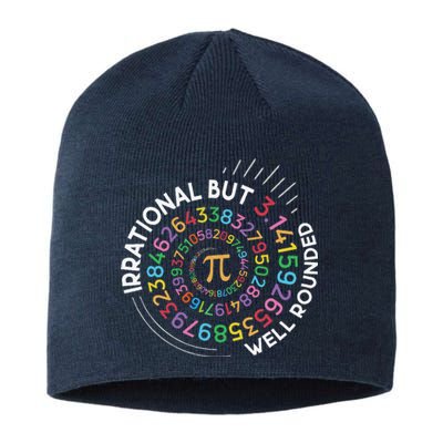 Irrational But Well Rounded Pi Day Math Teacher Student Geek Sustainable Beanie