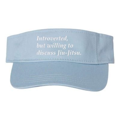 Introverted But Willing To Discuss JiuJitsu Valucap Bio-Washed Visor