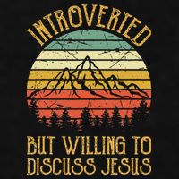 Introverted But Willing To Discuss Jesus Christian Ladies PosiCharge Tri-Blend Wicking Tank