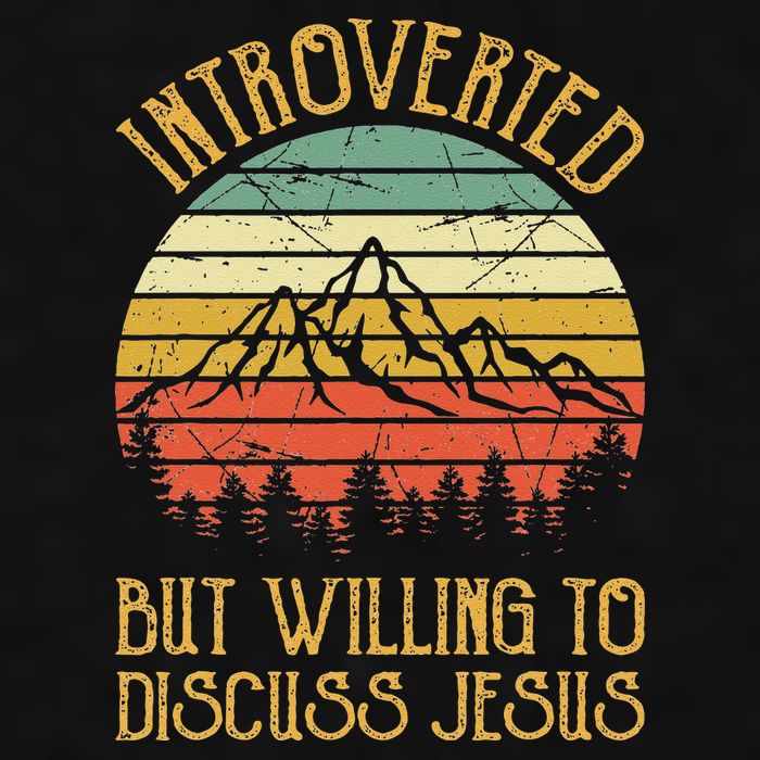 Introverted But Willing To Discuss Jesus Christian Ladies PosiCharge Tri-Blend Wicking Tank