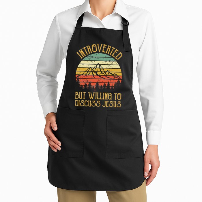 Introverted But Willing To Discuss Jesus Christian Apron