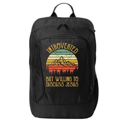 Introverted But Willing To Discuss Jesus Christian City Backpack