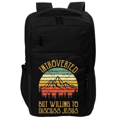 Introverted But Willing To Discuss Jesus Christian Impact Tech Backpack