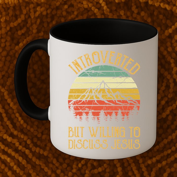 Introverted But Willing To Discuss Jesus Christian Mug