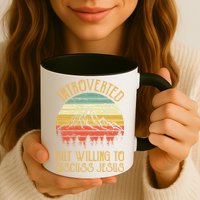 Introverted But Willing To Discuss Jesus Christian Mug