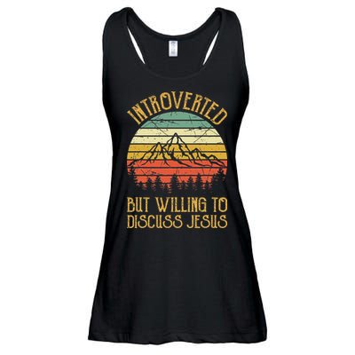 Introverted But Willing To Discuss Jesus Christian Ladies Essential Flowy Tank
