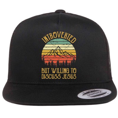 Introverted But Willing To Discuss Jesus Christian Flatbill Hat