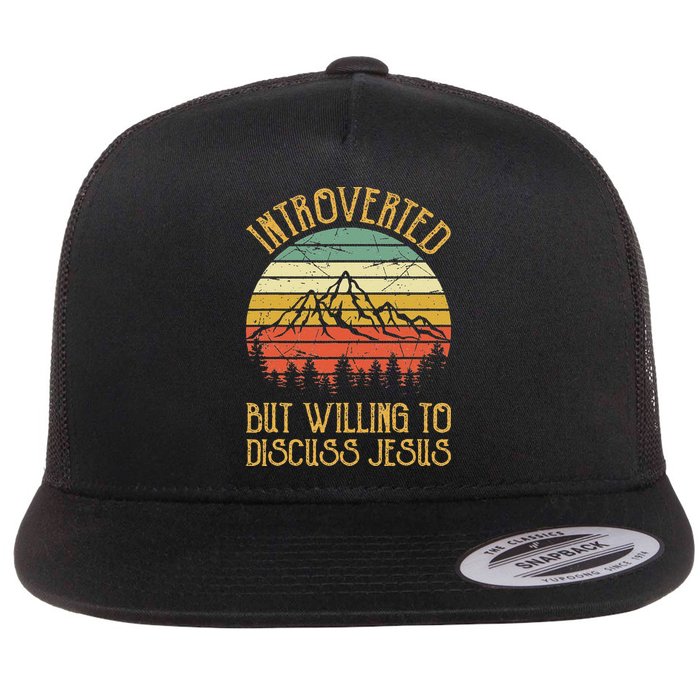 Introverted But Willing To Discuss Jesus Christian Flatbill Hat
