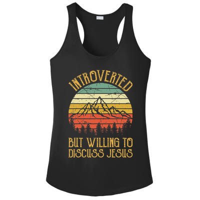 Introverted But Willing To Discuss Jesus Christian Ladies PosiCharge Competitor Racerback Tank