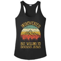 Introverted But Willing To Discuss Jesus Christian Ladies PosiCharge Competitor Racerback Tank